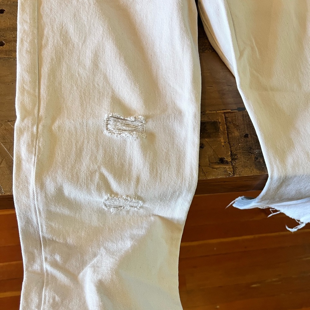 Frame Le Hollywood Crop 26 white distressed - Picture 5 of 10